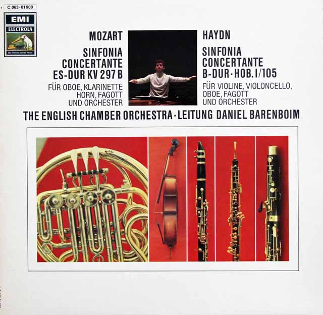 バレンボイムのモーツァルト&ハイドン/協奏交響曲集　独EMI　3502　LP レコード
