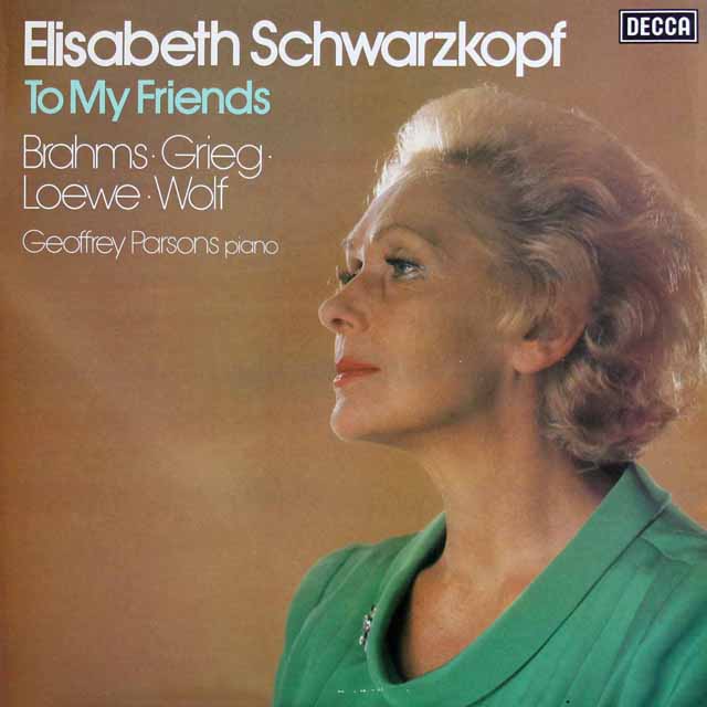【オリジナル盤】シュヴァルツコップの「わが友に」、シュヴァルツコップ最後のリサイタル　蘭DECCA　3138　LP レコード