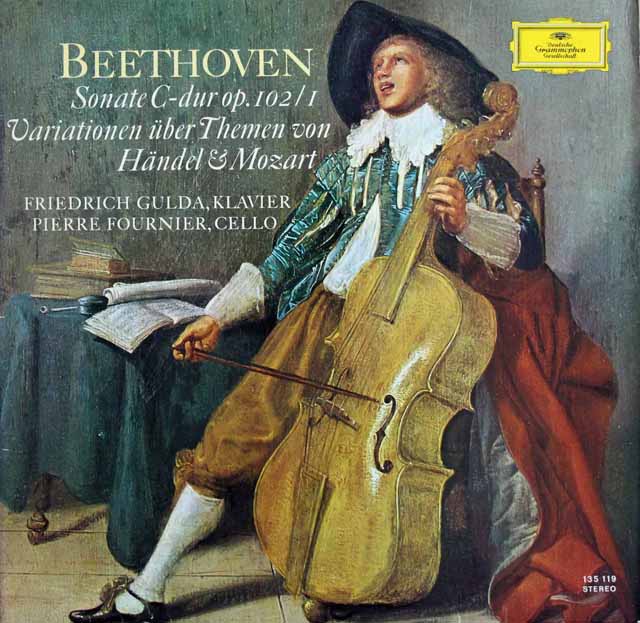 フルニエ、グルダのベートーヴェン/チェロソナタ第4番ほか　独DGG　3503　LP レコード