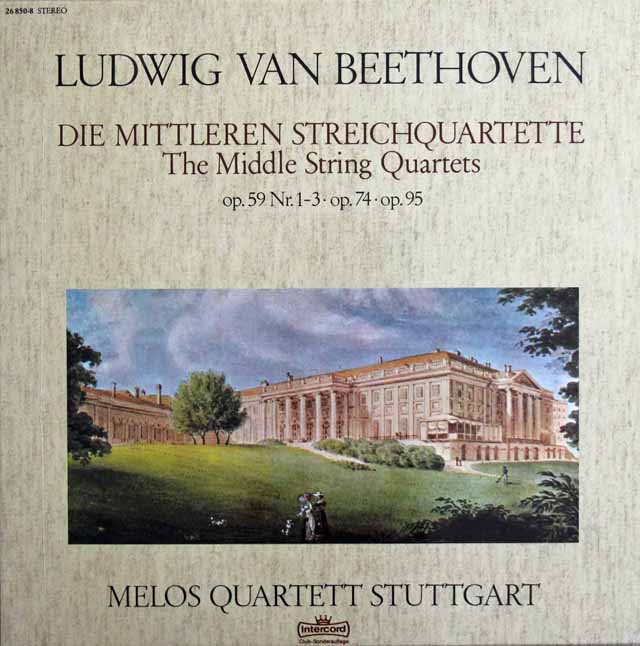 【未開封】　メロス四重奏団のベートーヴェン/中期弦楽四重奏曲集　独Intercord　3503　LP レコード