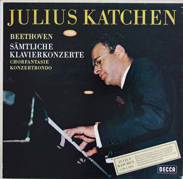 カッチェン&ガンバのベートーヴェン/ピアノ協奏曲全集　独DECCA　3138　LP レコード