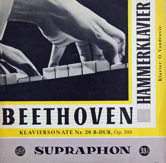 ヴォンドロヴィックのベートーヴェン/ピアノソナタ第29番「ハンマークラヴィーア」　チェコSUPRAPHON　3503　LP レコード