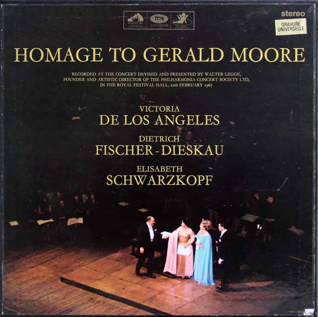 アンヘレス、ディースカウ、シュヴァルツコップらのジェラルド・ムーア/引退コンサート　英EMI　3503　LP レコード