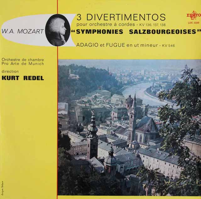 レーデルのモーツァルト/ディヴェルティメント K.136、137 & 138　仏ERATO　3139　LP レコード