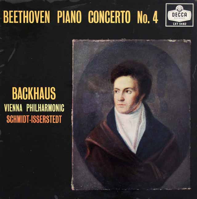 バックハウス、イッセルシュテットのベートーヴェン/ピアノ協奏曲第4番　英DECCA　3503　LP レコード