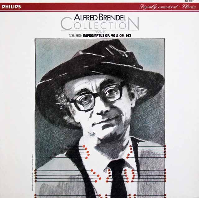 ブレンデル・コレクション第8巻　シューベルト/4つの即興曲D.899、D.935　独PHILIPS　3140　LP レコード