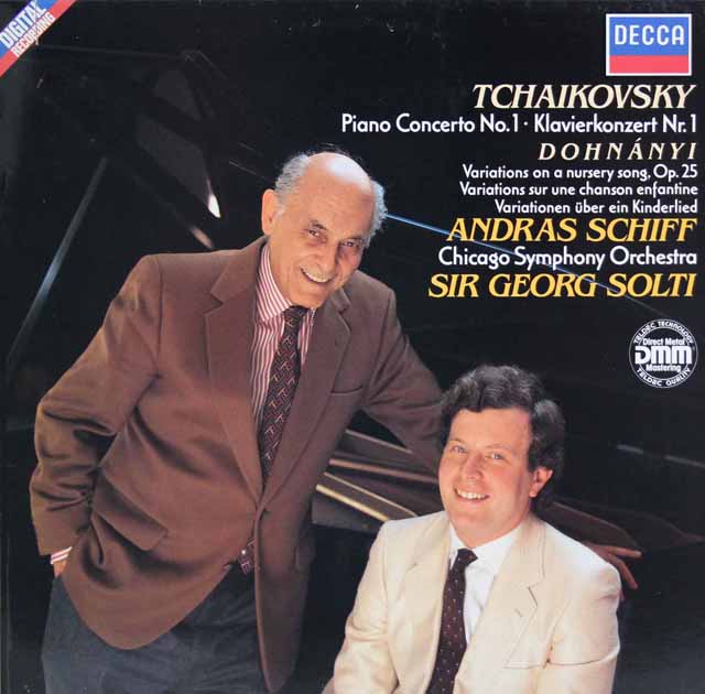 シフ&ショルティのチャイコフスキー/ピアノ協奏曲第1番ほか　独DECCA　3140　LP レコード