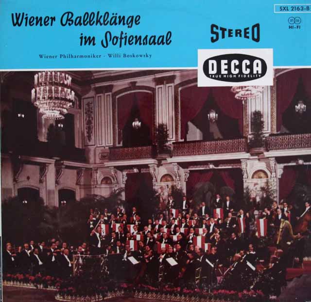【独最初期盤】　ボスコフスキー、ゾフィエンザールのウィーン舞踏会 　独DECCA　3140　LP レコード