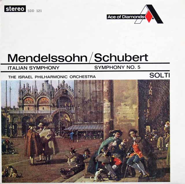 ショルティのメンデルスゾーン/交響曲 第4番「イタリア」ほか　英Ace of Diamonds(DECCA)　3504　LP レコード