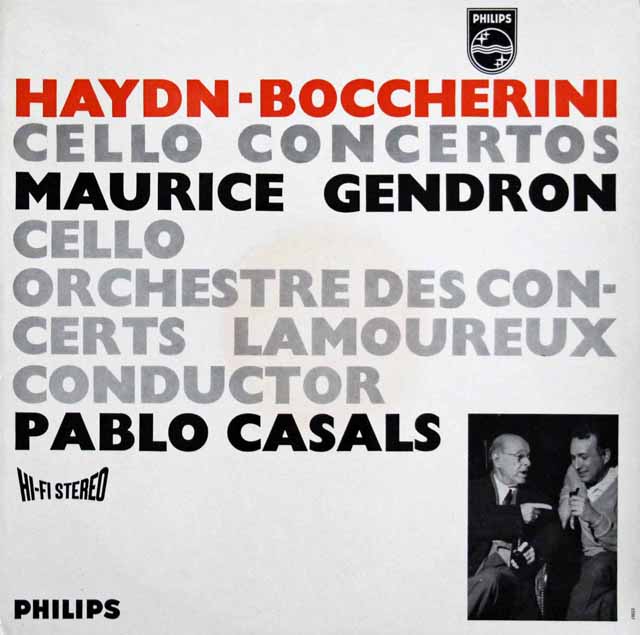 【オリジナル盤】　カザルス、ジャンドロンのハイドン、ボッケリーニ/チェロ協奏曲集　蘭PHILIPS　3505　LP レコード