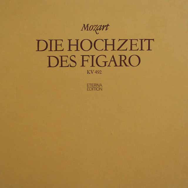 スウィトナーのモーツァルト/「フィガロの結婚」全曲　 独ETERNA　3141　LP レコード