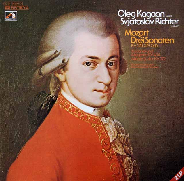 リヒテル、カガンのモーツァルト/ヴァイオリンソナタ集　独EMI　3709　LP レコード