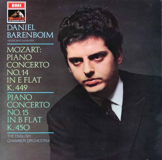 バレンボイムのモーツァルト/ピアノ協奏曲第14、15番　英EMI　3709　LP レコード
