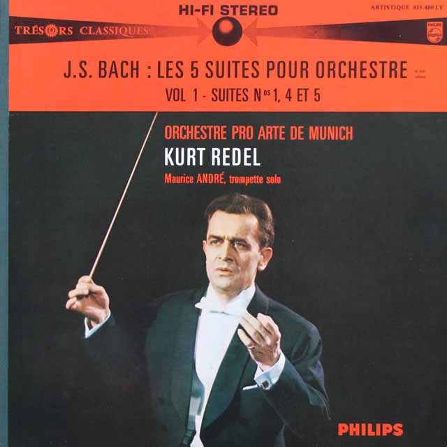 レーデルのバッハ/管弦楽組曲第1～5番　仏PHILIPS　3142　LP レコード