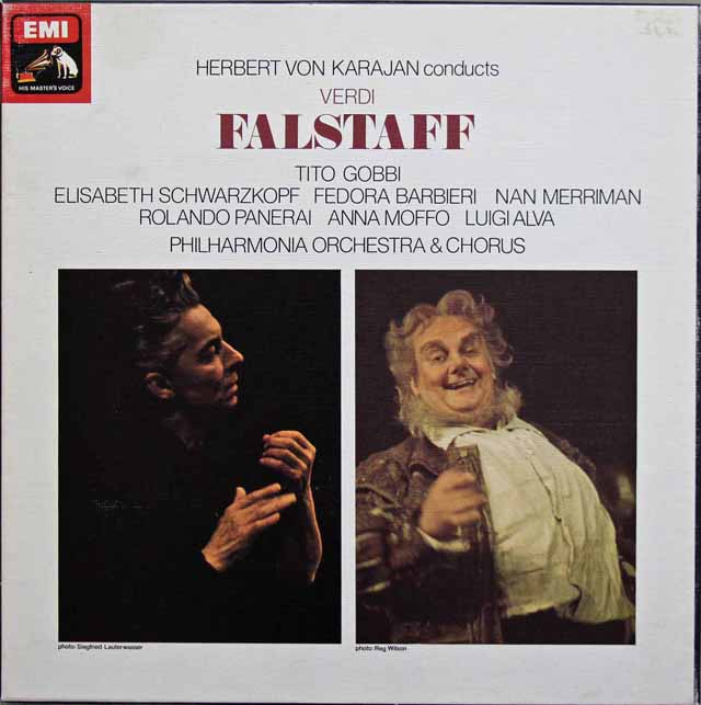 カラヤンのヴェルディ/「ファルスタッフ」全曲　英EMI　3709　LP レコード