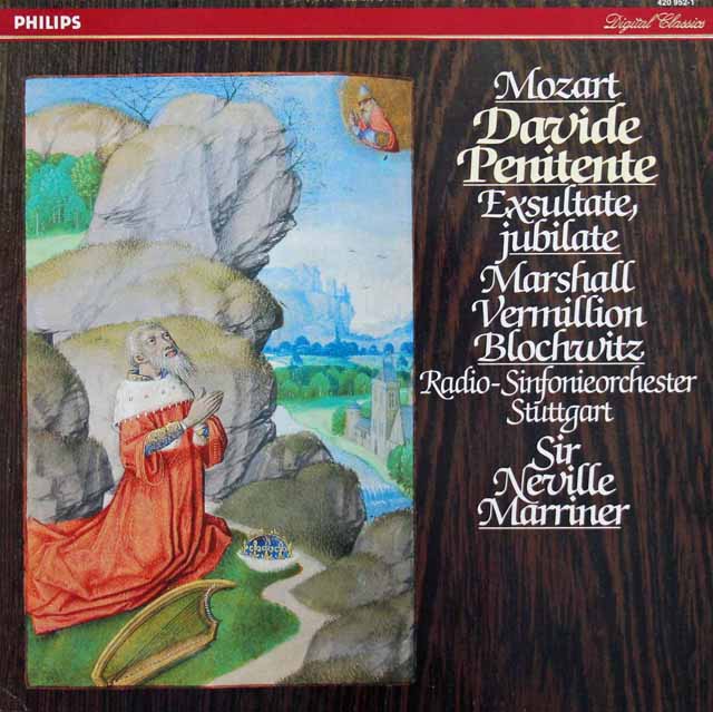 マリナーのモーツァルト/「悔悟するダヴィデ」ほか　蘭PHILIPS　3143　LP レコード
