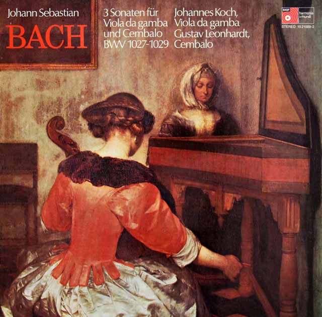 LP レコード コッホ、レオンハルトのバッハ/ヴィオラ・ダ・ガンバ・ソナタ集 独HM 3599