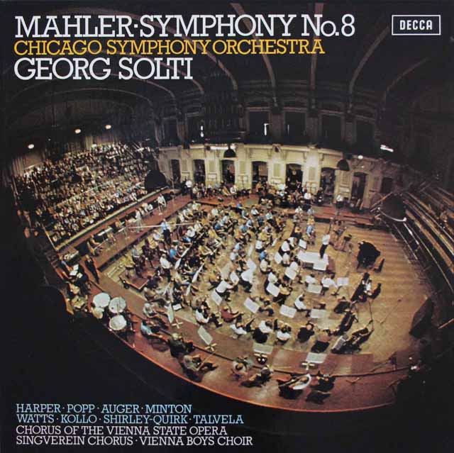 【オリジナル盤】　ショルティのマーラー/交響曲第8番「千人の交響曲」　英DECCA　3143　LP レコード