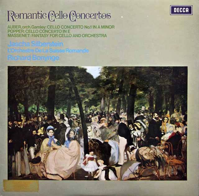 【オリジナル盤】シルバースタイン&ボニングのロマンティック・チェロ協奏曲集　英DECCA　3143　LP レコード
