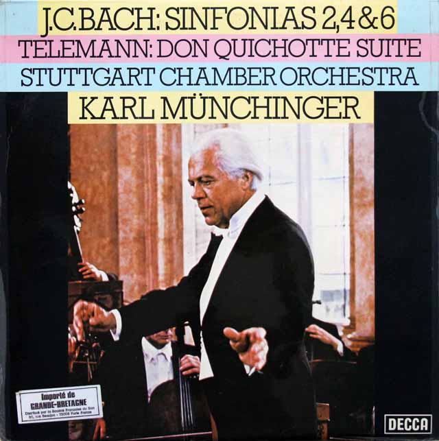 【オリジナル盤】ミュンヒンガーのバッハ/シンフォニア 第2, 4 & 6番ほか　英DECCA　3143　LP レコード