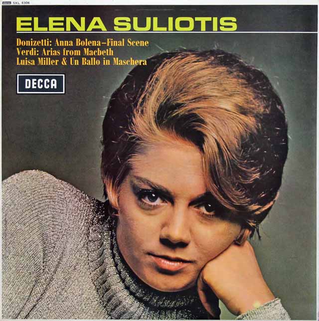 【オリジナル盤】スリオティスのヴェルディ＆ドニゼッティ/オペラアリア集　英DECCA　3143　LP レコード