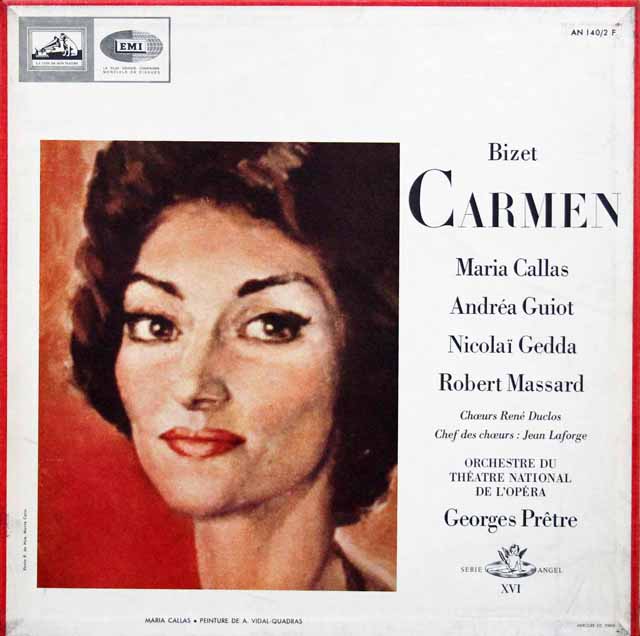 カラスのビゼー/「カルメン」全曲　仏EMI　3143　LP レコード