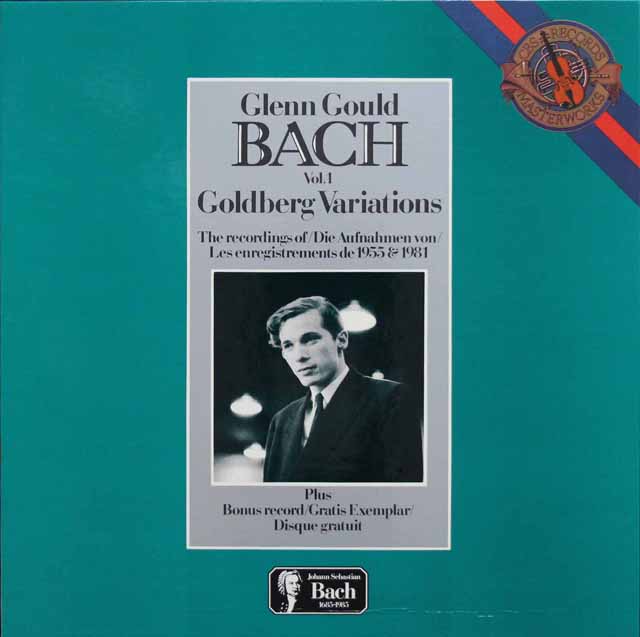 グールドのバッハ/ゴルトベルク変奏曲1955&1981年録音　蘭CBS　3143　LP レコード