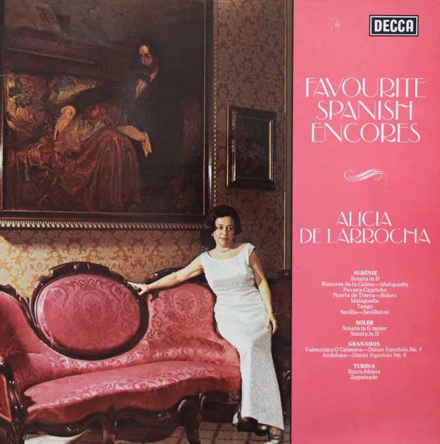 【オリジナル盤】　ラローチャのスペイン・ピアノ・アンコール　英DECCA　3144　LP レコード