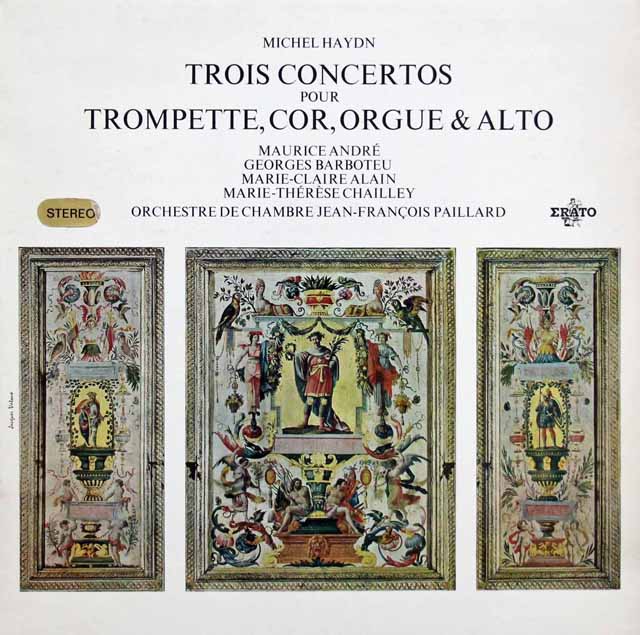 アンドレ、バルボトゥ、シャイエ、アラン&パイヤールのM.ハイドン/協奏曲集　仏ERATO　3144　LP レコード