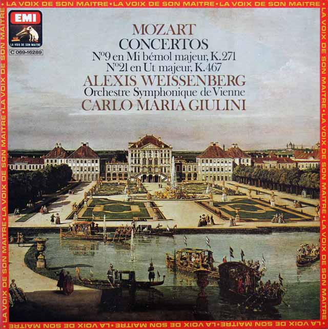 ワイセンベルク&ジュリーニのモーツァルト/ピアノ協奏曲第9&21番　 仏EMI（VSM）　3144　LP レコード