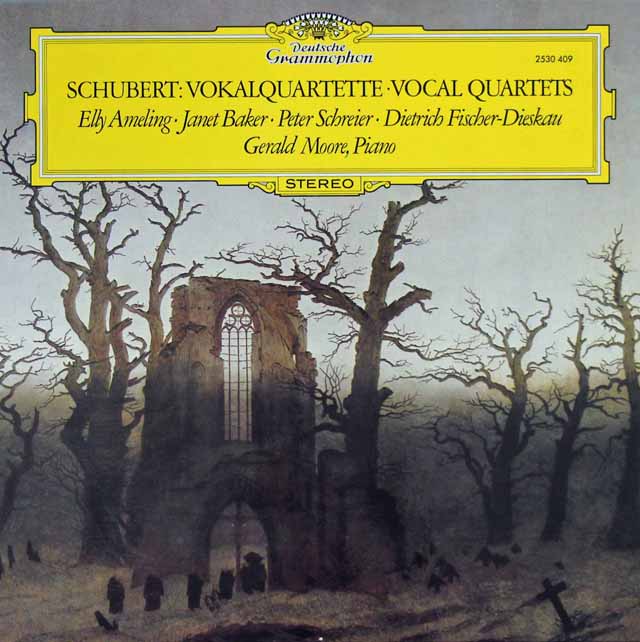 アメリング、ベイカー、シュライアー、ディースカウらのシューベルト/四重唱曲集　独DGG　3710　LP レコード