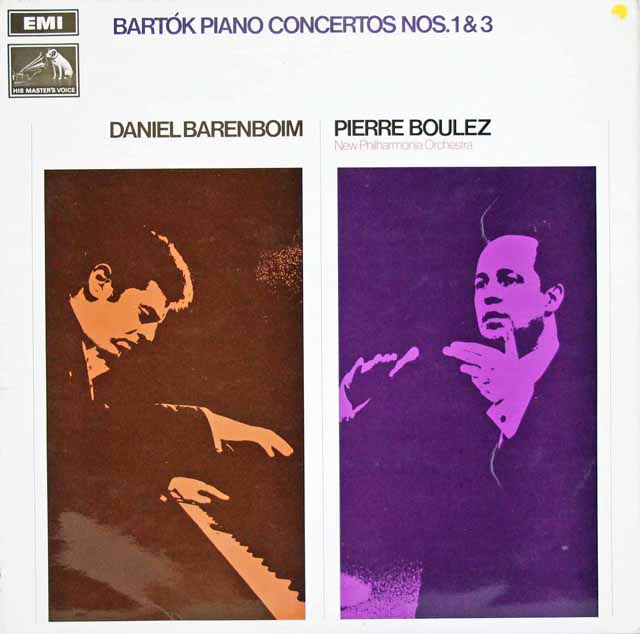 【オリジナル盤】バレンボイム&ブーレーズのバルトーク/ピアノ協奏曲第1&3番　英EMI　3145　LP レコード