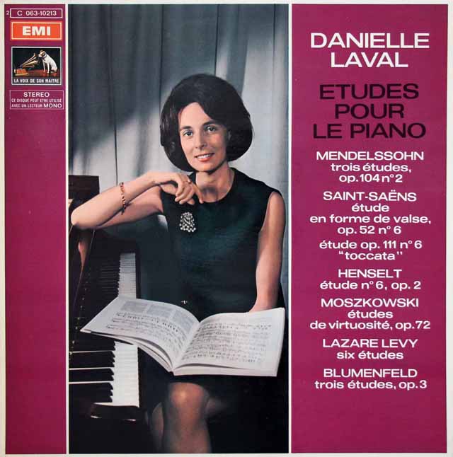 ラヴァルのピアノの為の練習曲集（メンデルスゾーンほか）　仏EMI(VSM)　3145　LP レコード