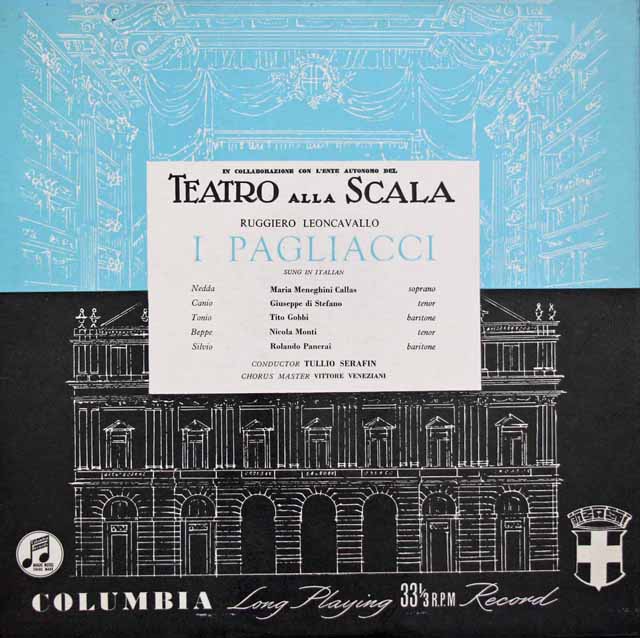 カラスのレオンカヴァッロ/「道化師」全曲　英Columbia　3145　LP レコード