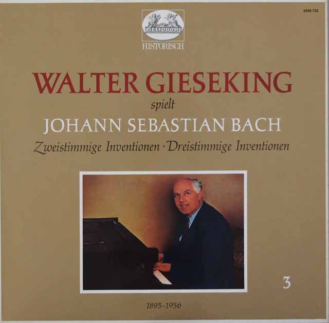 ギーゼキングのバッハ/2声のインヴェンションと3声のシンフォニア　独HELIODOR　3504　LP レコード