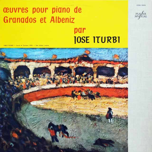イトゥルビのグラナドス、アルベニス/ピアノ曲集　仏Columbia　3504　LP レコード