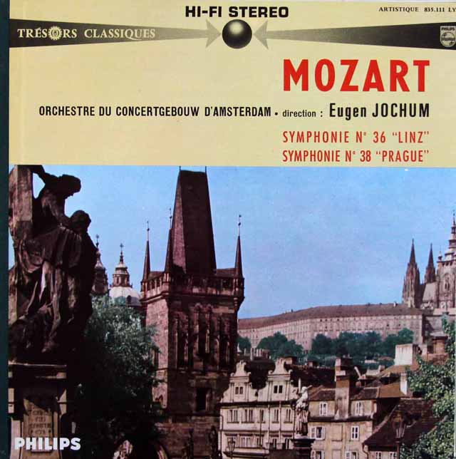 ヨッフムのモーツァルト/交響曲第36番「リンツ」&第38番「プラハ」　仏PHILIPS　3146　LP レコード