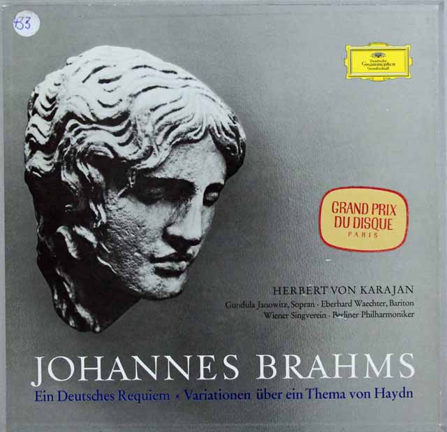 【独最初期盤】　カラヤンのブラームス/ドイツ・レクイエム　独DGG　3146　LP レコード