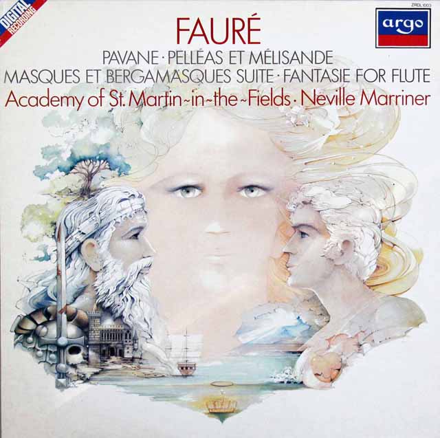 マリナーのフォーレ/「パヴァーヌ」ほか管弦楽曲集　英argo　3147　LP レコード