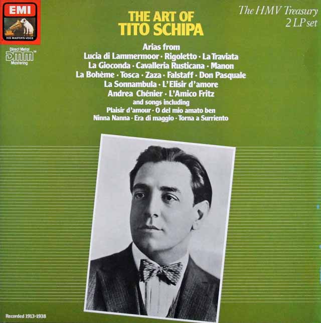 ティート・スキーパのオペラ・アリア集　英EMI　3711　LP レコード