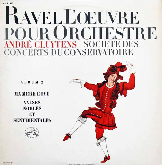 クリュイタンスのラヴェル/「マ・メール・ロワ」ほか　仏EMI(VSM)　3201　LP レコード