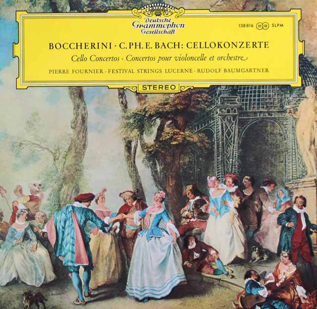 フルニエ、バウムガルトナーのボッケリーニ/チェロ協奏曲ほか　独DGG　3711　LP レコード