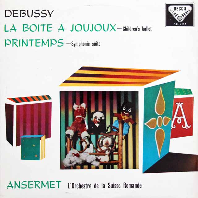 アンセルメのドビュッシー/「おもちゃ箱」、「春」　英DECCA　3201　LP レコード