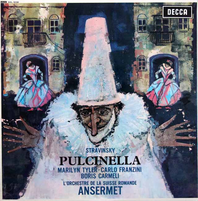 アンセルメのストラヴィンスキー/プルチネルラ　英DECCA　3201　LP レコード