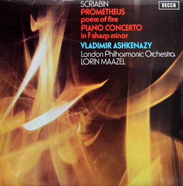 【オリジナル盤】　アシュケナージ&マゼールのスクリャービン/「プロメテウス」ほか　英DECCA　3201　LP レコード