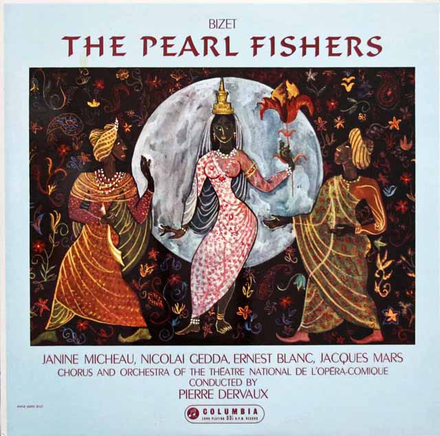 デルヴォーのビゼー/歌劇「真珠採り」全曲　英Columbia　3598　LP レコード
