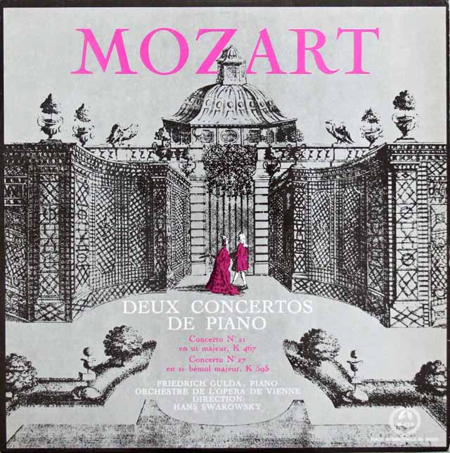 グルダのモーツァルト/ピアノ協奏曲第21&27番  仏Guilde du Disque  3201　LP レコード