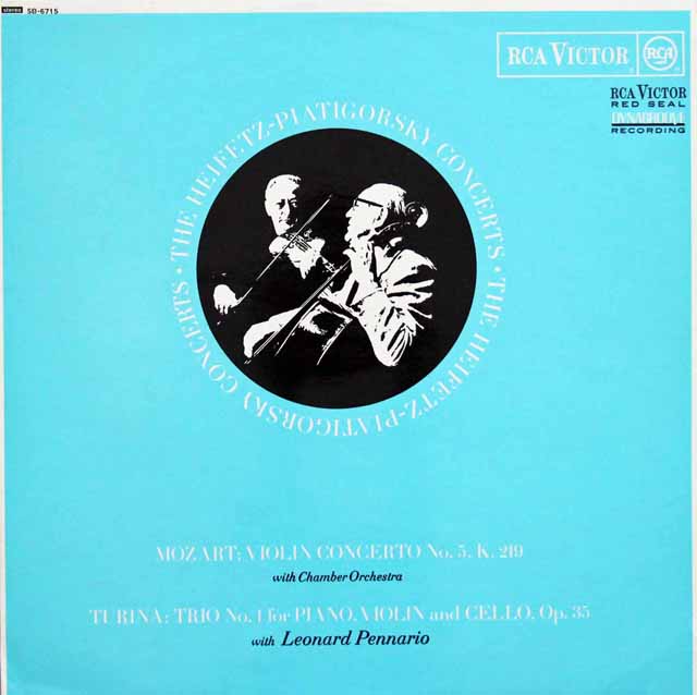 ハイフェッツのモーツァルト/ヴァイオリン協奏曲 第5番「トルコ風」ほか　英RCA　3201　LP レコード