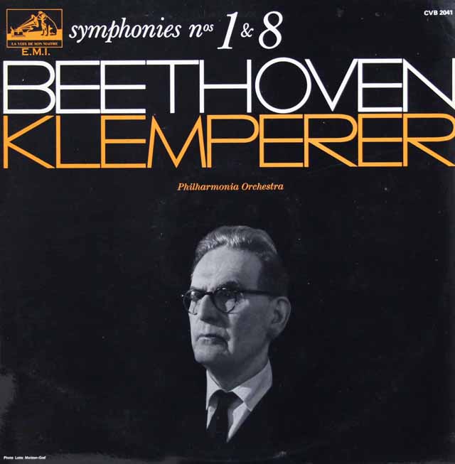 クレンペラーのベートーヴェン/交響曲第1番、第8番 　仏EMI　3202　LP レコード