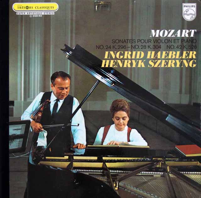 へブラー&シェリングのモーツァルト/ヴァイオリンソナタ第24、28、42番  蘭PHILIPS 3202　LP レコード